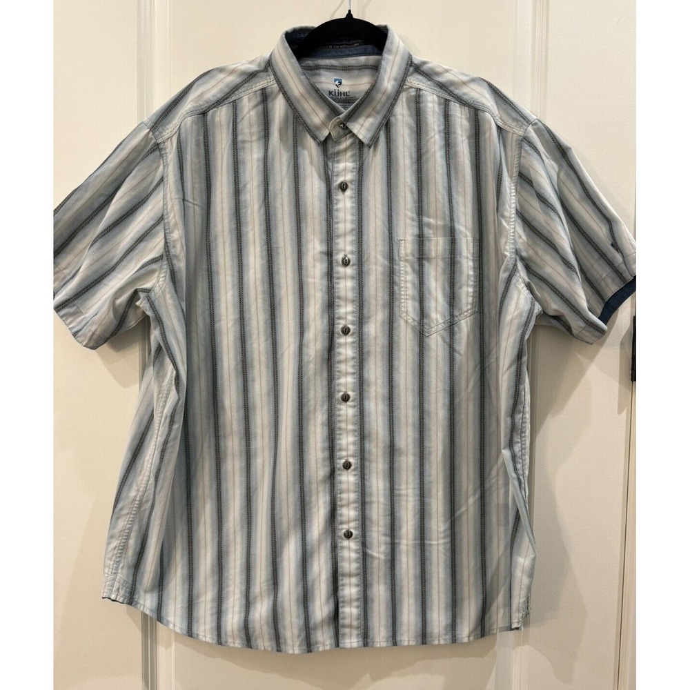 Kuhl Men's 2XL The Bohemian Striped Short Sleeve Button Up‎ Shirt